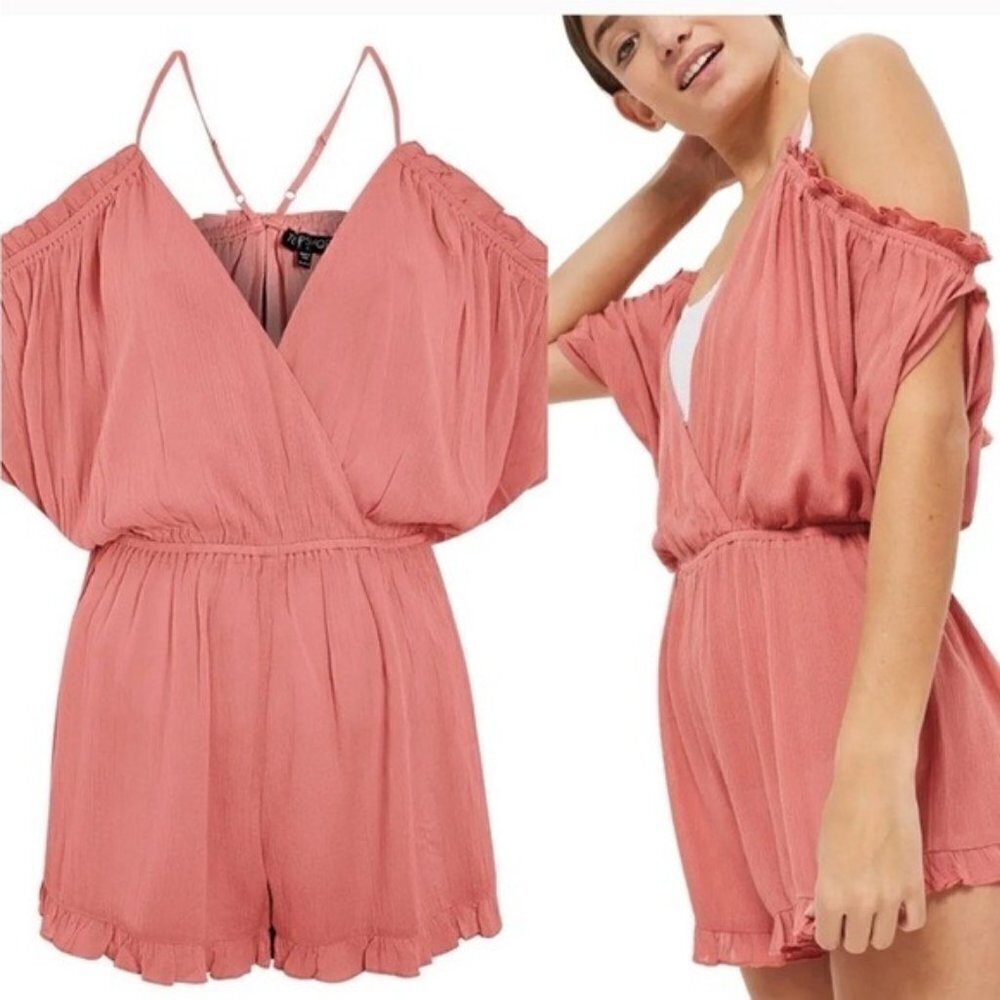 New! Top Shop Pink Cold Romper